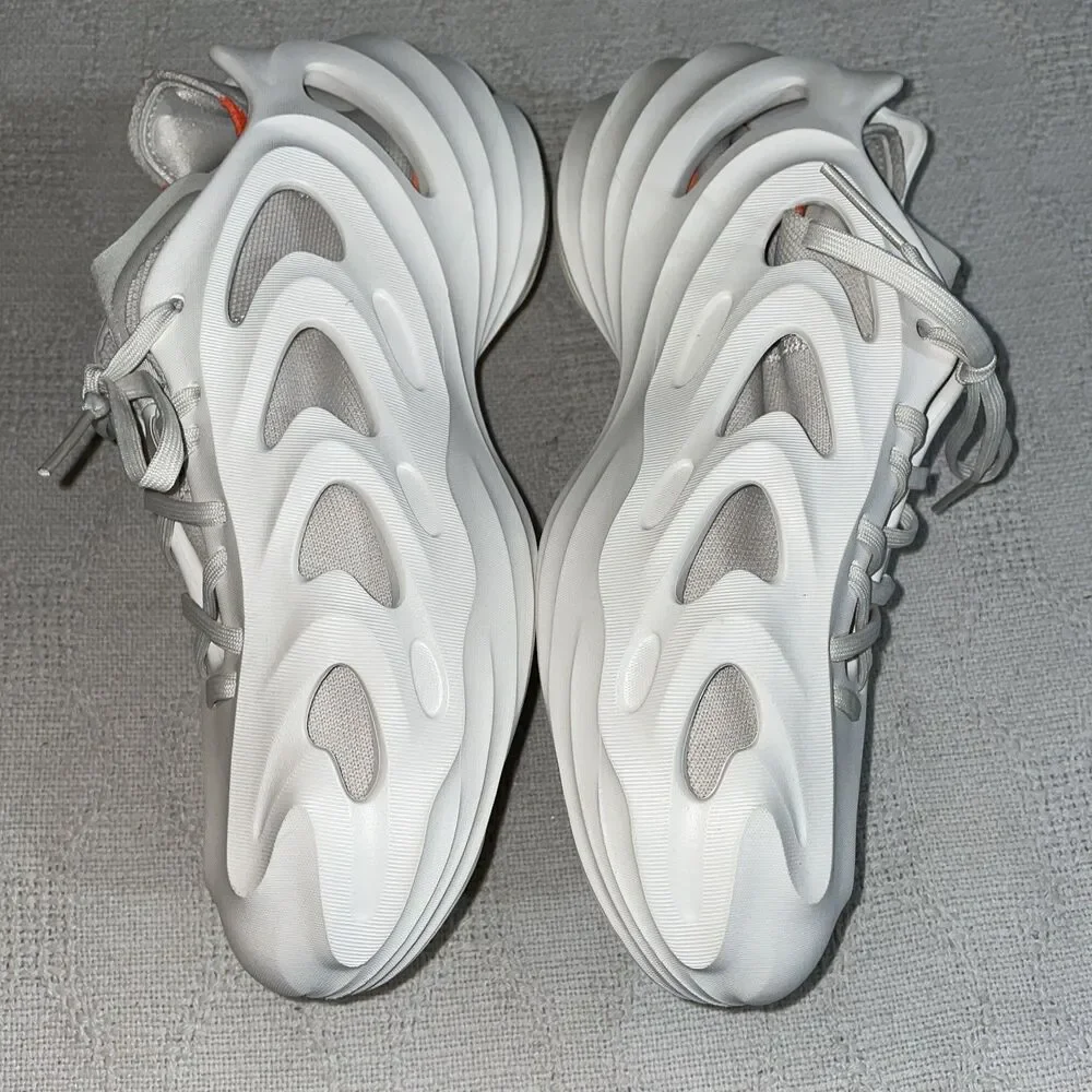 Adidas Adifoam Men’s Athletic Shoes Size 8 M White Cut Outs Athleisure NWOB